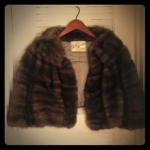Gorgeous Vintage 1950s Short Mink Jacket